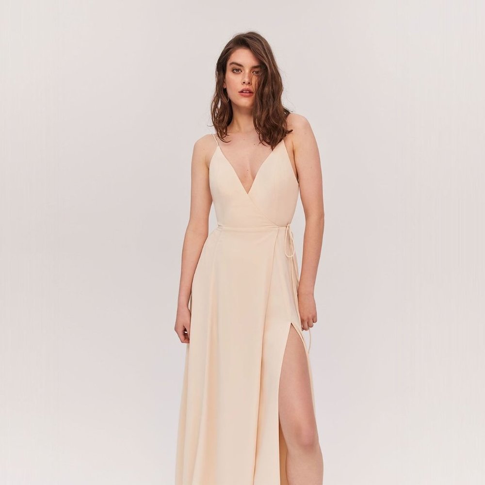 Fame and Partners Tilbury lilac maxi wrap gown